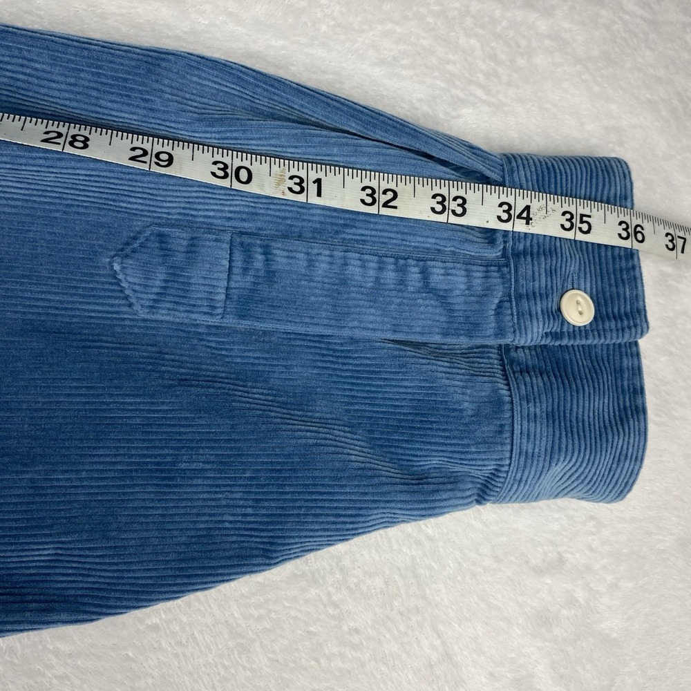 POLO Ralph Lauren Corduroy Camp Shirt Mens 2XB Channel Blue Classic Fit - Picture 9 of 10